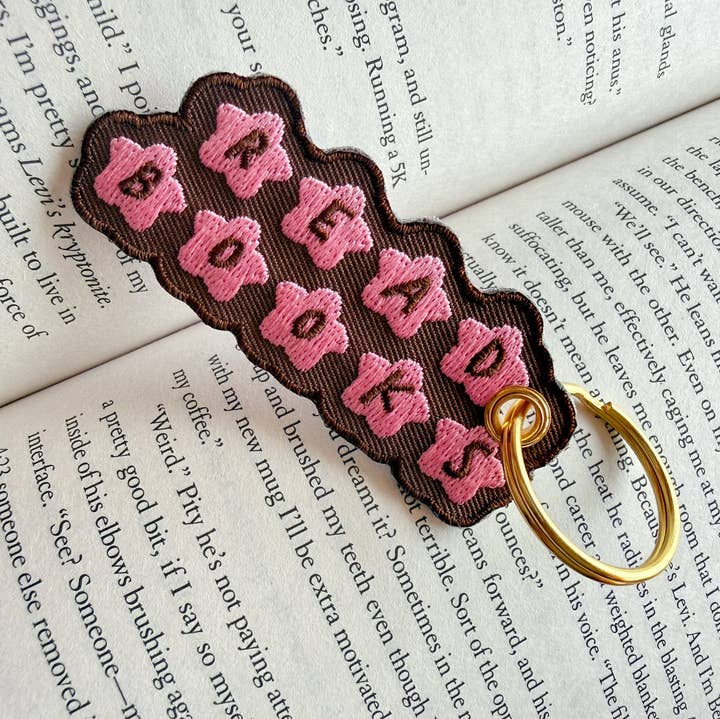 Starry Read Books Patch Keychain by Jollie Ollie Designs