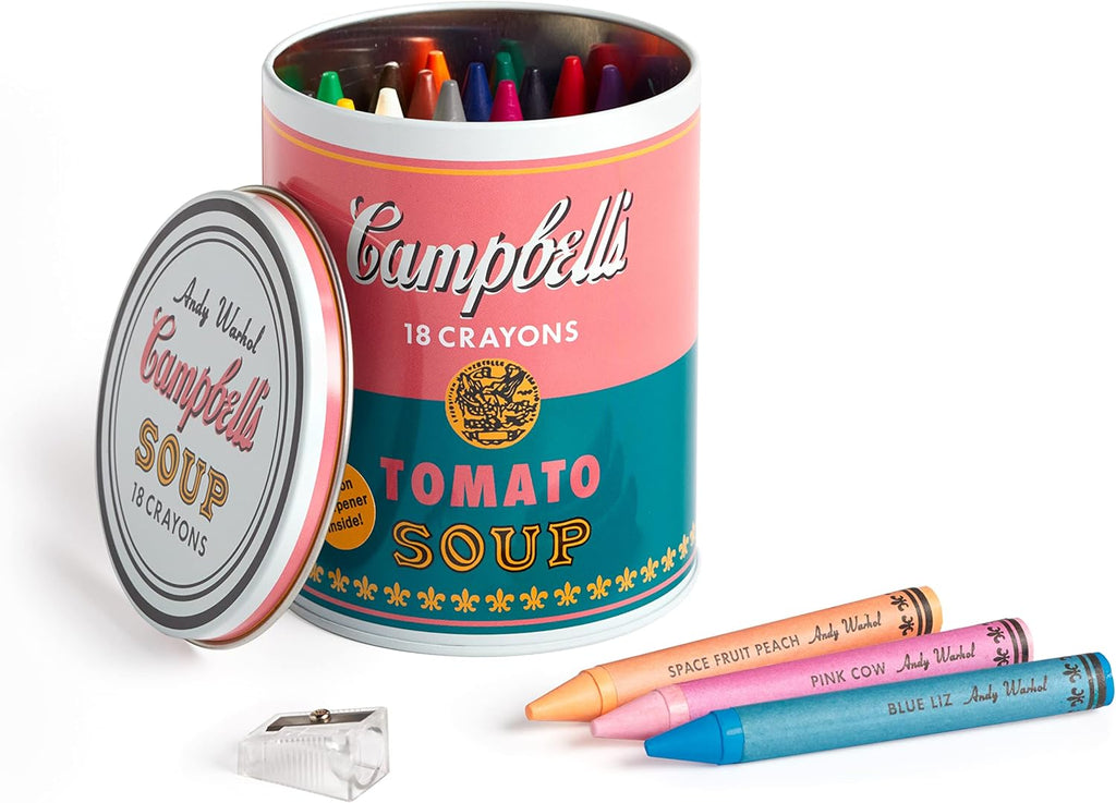 Andy Warhol Soup Can Crayons + Sharpener